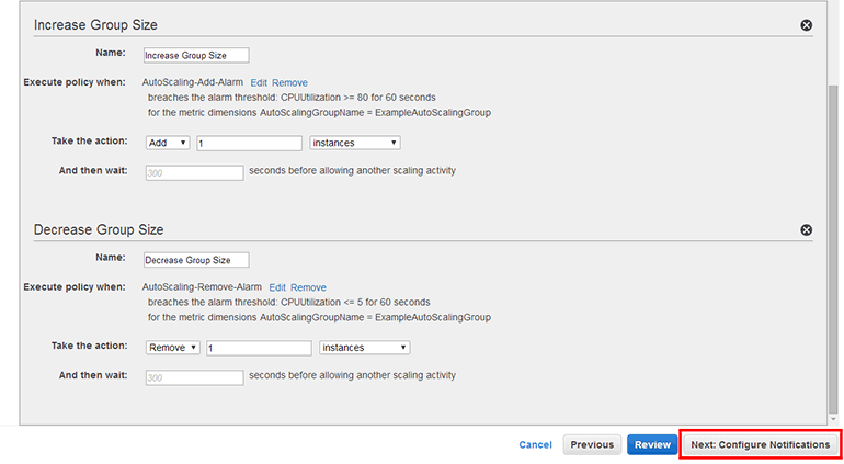 Auto Scaling 정책 설정이 완료되었으면 <FontIcon icon="iconfont icon-select"/> 버튼을 클릭합니다.